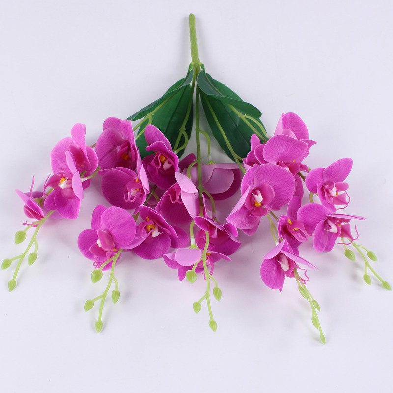 Artificial mariposa orquídea flor artificial mini pequeña orquídea decoración del hogar Accesorios de fotografía decoración bonsai arreglo floral Accesorios