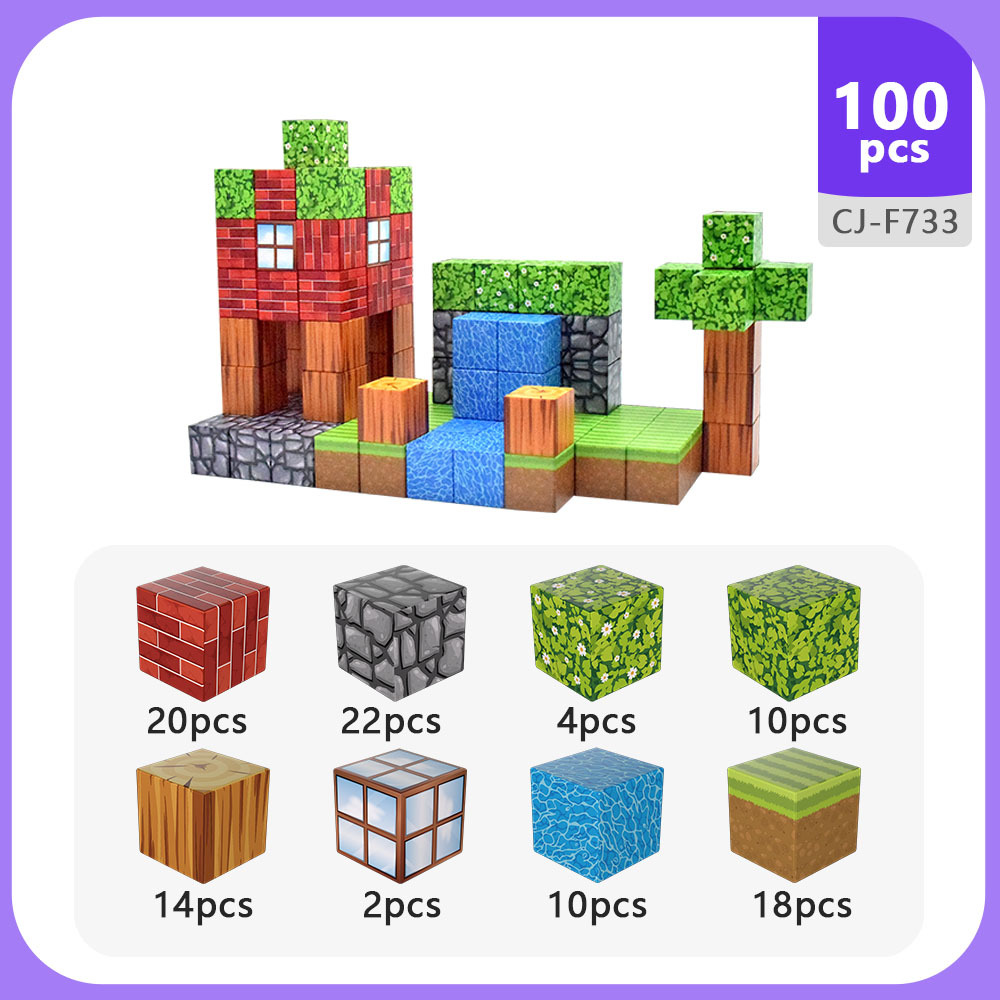 Personalizado al por mayor My Magnet World MC Cube Puzzle Imán Bloques de construcción 20MM Imán fuerte Juego de bloques magnéticos