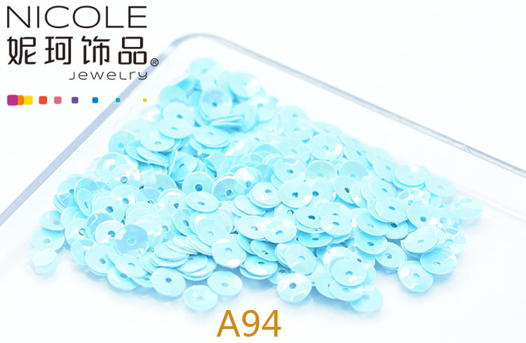 Austria importó lentejuelas 4mm cóncavo bordado francés Glitter Ropa Accesorios 10g Pack
