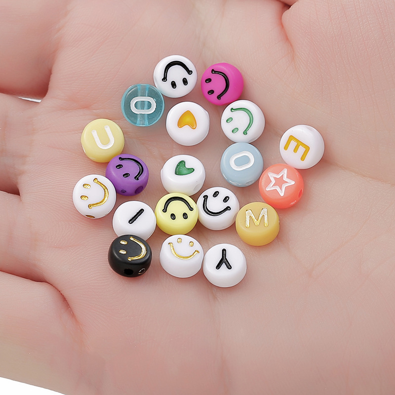 Acrylic beads with letters