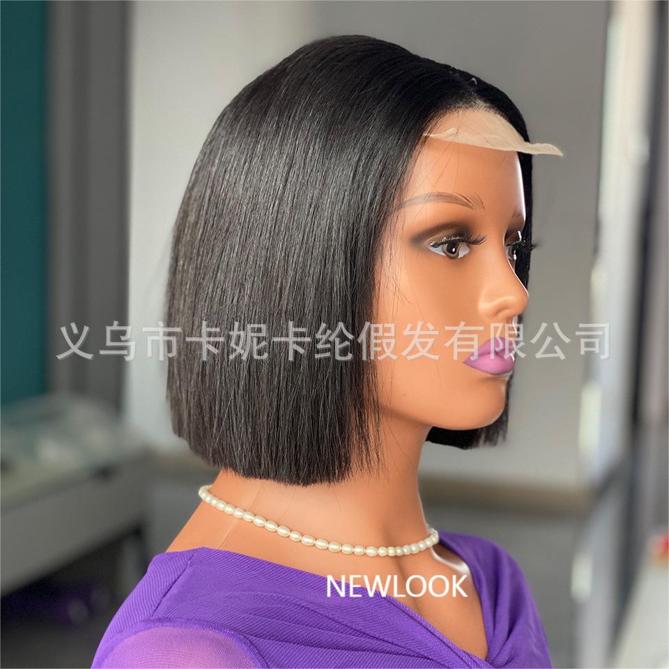 12Straight Bob Human Hair Wigs Pelucas de cabello de encaje delanteroNEWLOOK