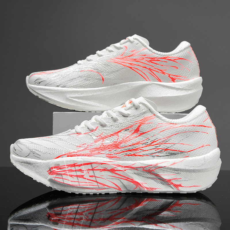 New 6Th Generation Heartbeat Professional Full-Length Carbon Plate Summer Marathon Racing Running Shoes for Older Children, Students, Men and Women Sports Shoes