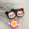 Cute induction card holder, round card protection case, protective case, keychain