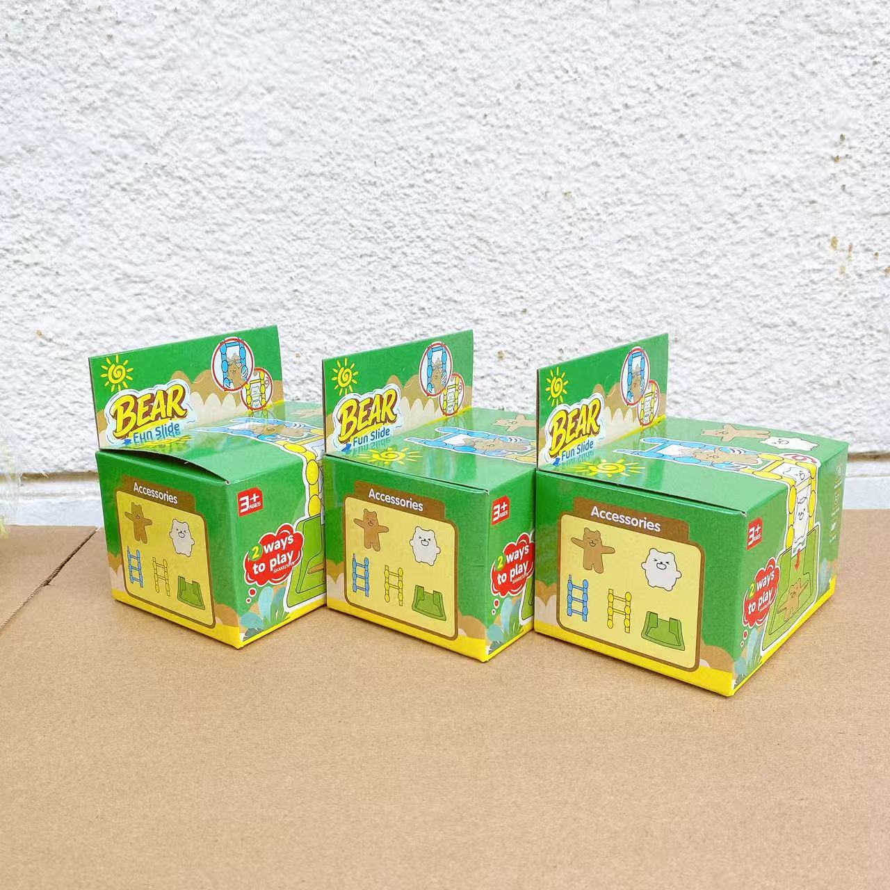 Juegos de mesa interactivo padre-hijo dibujos animados oso deslizante caída libre juguetes de plástico interactivo padre-hijo