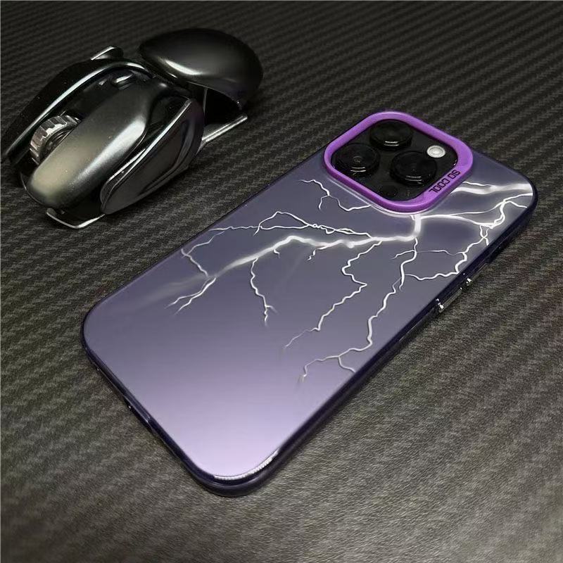 Silver Lightning para Apple 16promax funda para teléfono móvil iphone14plus nuevo 13pro Europa y América 12/15