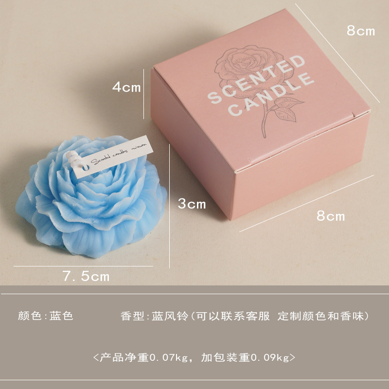 牡丹の花大豆ワックスアロマキャンドル 手作り注型 結婚祝い ホリデーギフト 形状ワックス 手作りアロマ|undefined