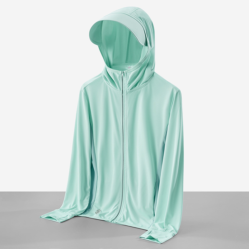 Ropa de protección solar para mujeres verano 2022 nuevo hielo anti-UV transpirable ropa de pesca de protección solar para hombres de bicicleta abrigo delgado image 10