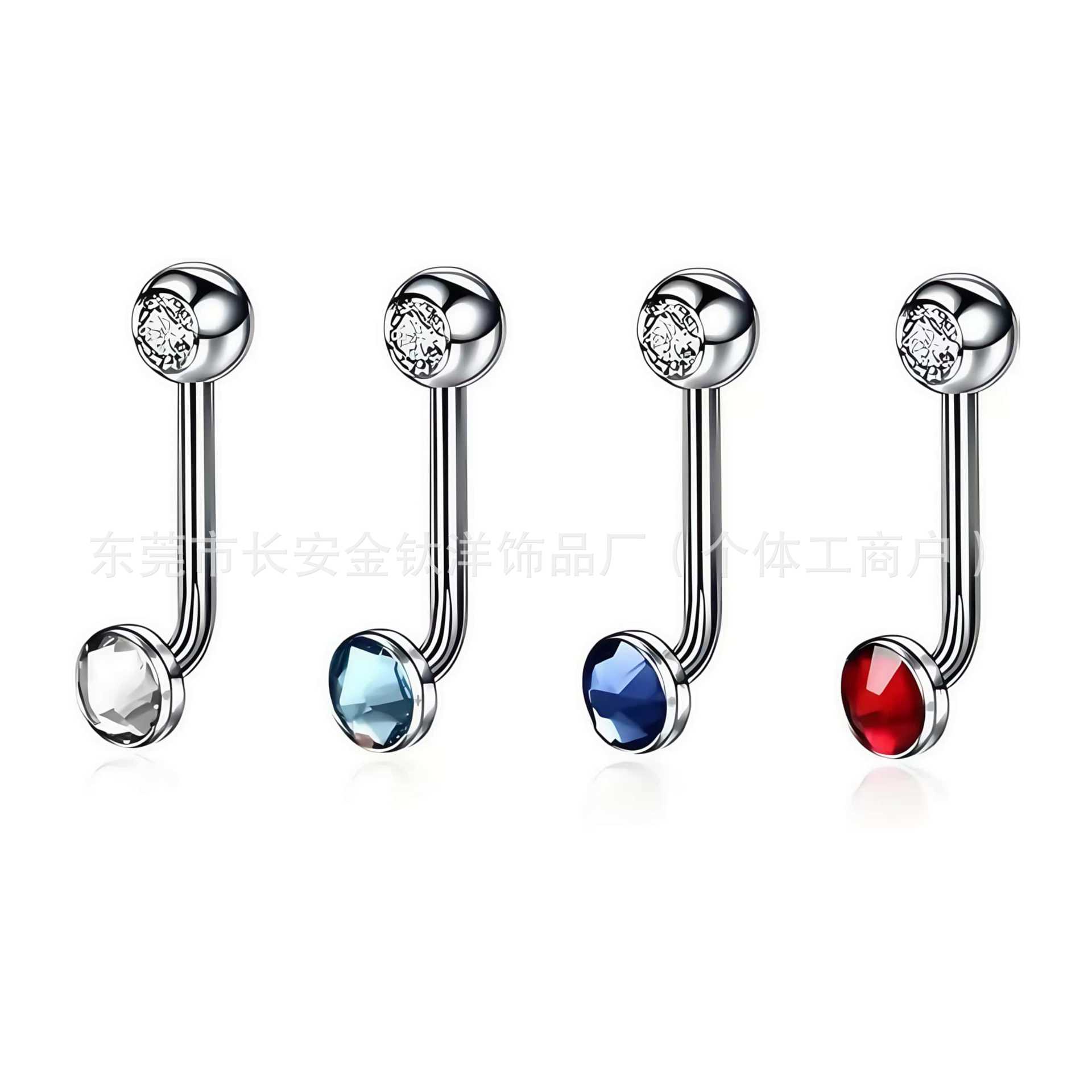 Pointed titanium steel lip stud product view