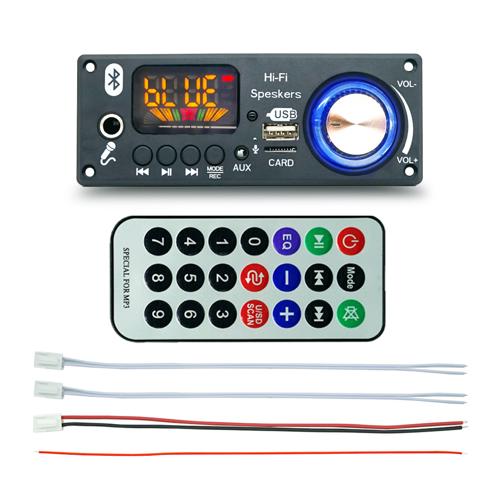 Módulo Amplificador Bluetooth de 2*80W de Alta Potencia, Compatible con Micrófono para Llamadas, Reproductor MP3, Placa Amplificadora Bluetooth con Decodificación de Audio