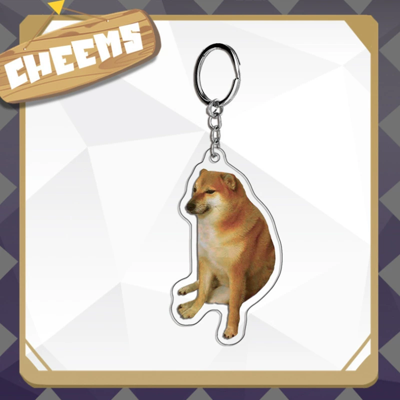 Ключодержатель с прикольной подписью Cheems Akita Inu Shiba Inu Cute funny pendant Xiaohongshu Douyin горячий товар оптом D-made