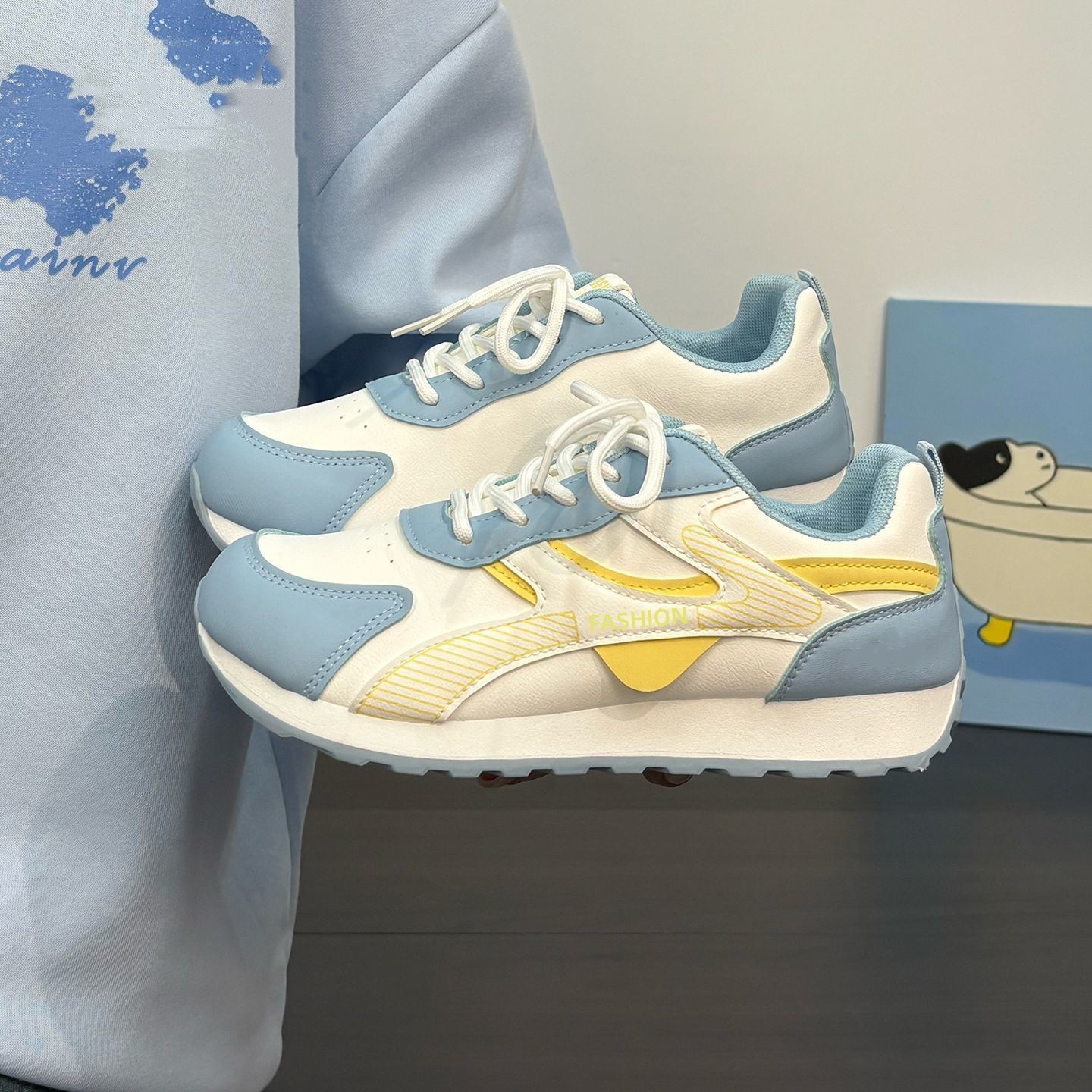 Zapatos Agan primavera y otoño superficies de cuero impermeables para mujeres corriendo viajes antideslizantes zapatos deportivos casuales de altura