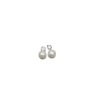 Round beads from pearl, earrings, accessory, silver 925 sample