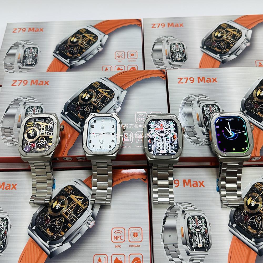 Reloj inteligente Z79Max Amazon modelo privado IP68 resistente al agua de espera larga pulsera deportiva de doble correa