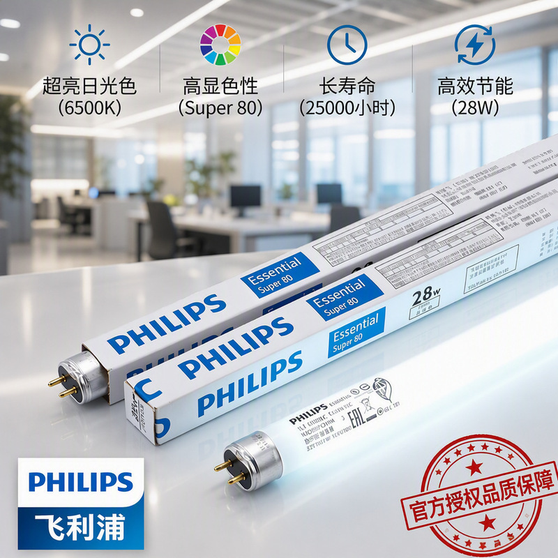 Philips T5 Tri-Color Fluorescent Light Tube 14W/21W/28W Energy-Saving Light Tube G5 Interface Ra85 Engineering Wholesale Philips T5 Tri-Color Fluorescent Light Tube 14W/21W/28W Energy-Saving Light Tube G5 Interface Ra85 Engineering Wholesale