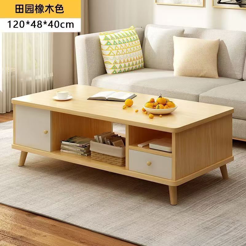 메인사진 [이중서랍, 격자무늬 이중문] 전원참나무색상 120cm