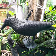 クロスボーダー爆金33cmトランペット鳥駆除カラスクリスマス鬼節装飾装飾動物シミュレーションカラス模型