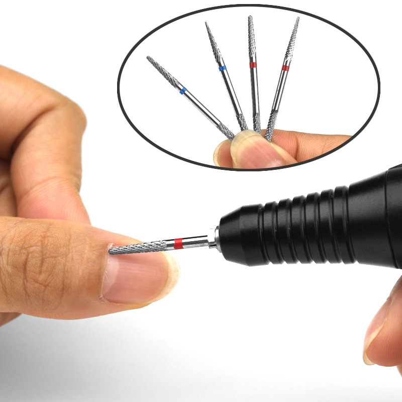 Transfronterizo de doble cabeza de tungsteno acero de uñas pulidas, eliminación de uñas, eliminación de pieles muertas, pulidas de uñas, pasos de molienda de aleación 2 en 1