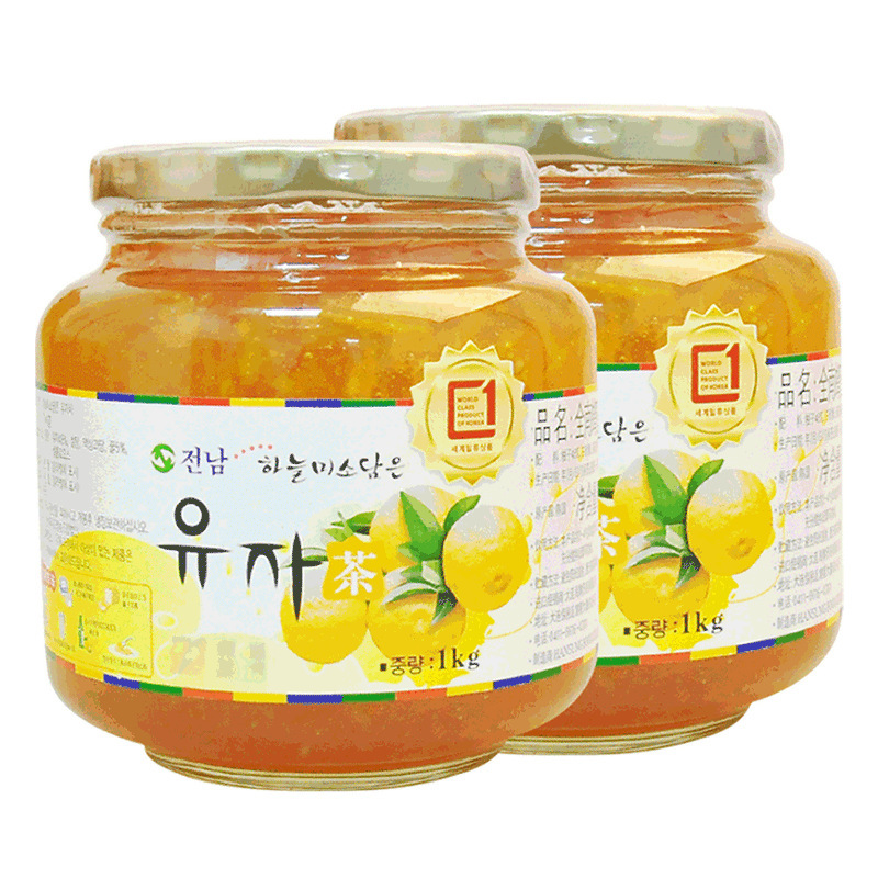 韓国輸入全南ハニーグレープフルーツティー 1kg×2缶 水に浸して飲むフルーツティー グレープフルーツソース ホットドリンク|undefined