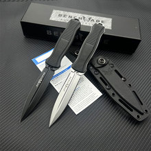 跨境热销蝴蝶户外刀一体战术刀便携防身求生刀高硬度双刃户外直刀