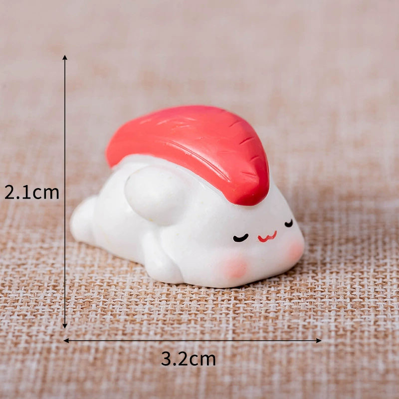 Микро-пейзаж, милый cartoon кролик, настольная Resin-декорация, ногтевая décoration, домашний декор