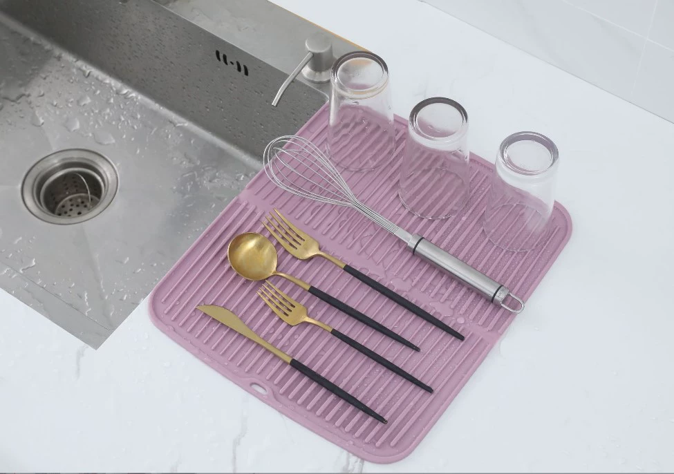 Складной силиконовый слив коврик изоляционный коврик для раковины коврик для посуды коврик для горшка чайный сервиз миска фильтр коврик кухня бар стол коврик