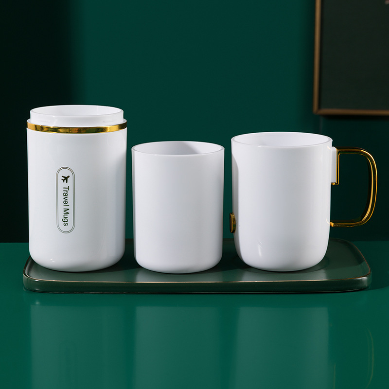 Viaje taza de enjuague mangos de cepillo de dientes conjunto de taza de cepillo de dientes pareja de estudiantes universitarios taza de cepillo de dientes casera taza de cepillo de dientes