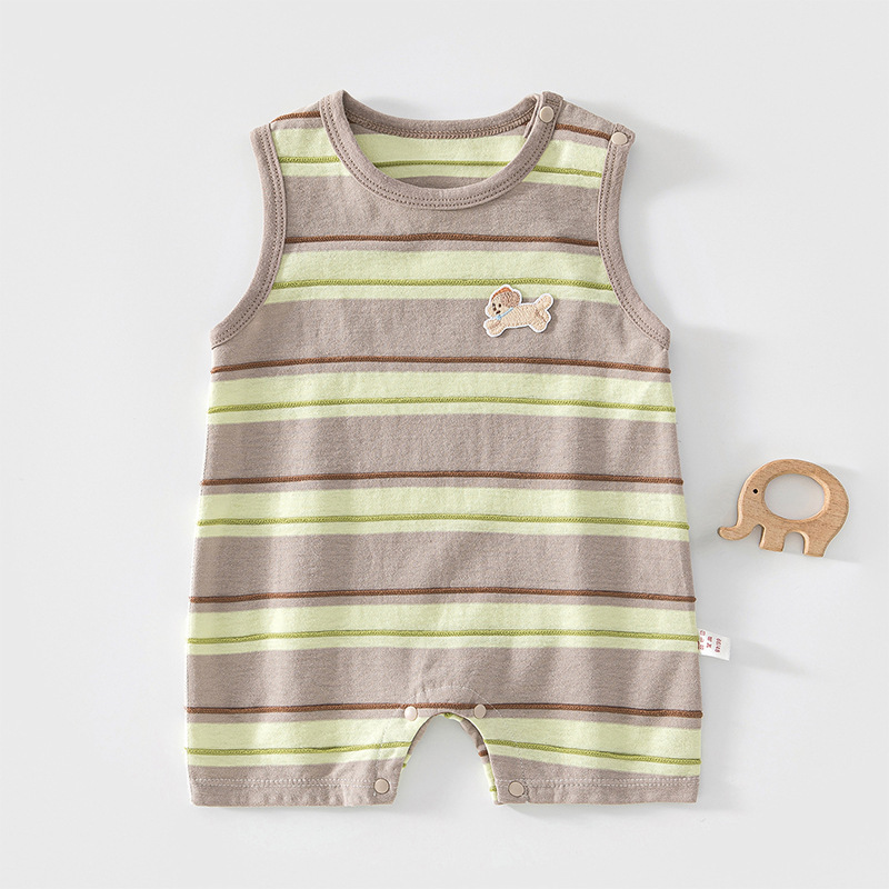 Newborn Summer Hot-Selling Sleeveless Romper, Lightweight and Cool Crawling Outfit, Baby Belly-Protecting Outdoor Wear, Versatile Newborn Summer Hot-Selling Sleeveless Romper, Lightweight and Cool Crawling Outfit, Baby Belly-Protecting Outdoor Wear, Versatile