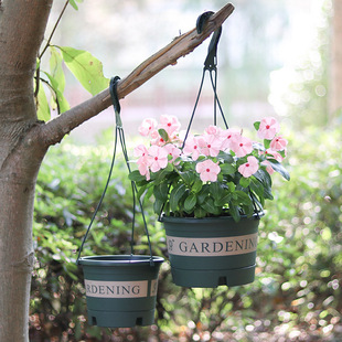 Factory balcony hanging flower pot hanging basket self-absorbent plastic gallon hanging basin hanging green dill hanging flower pot