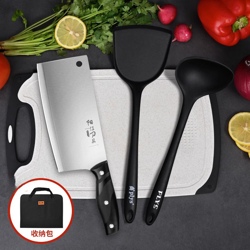 Kit de cortadores de verduras cocina cuchillo de cocina doméstico tablero de cocina 2 en 1 tabla de corte de fábrica super afilada dormitorio