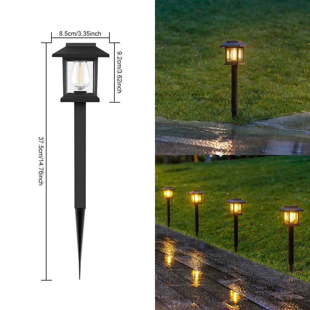 Luz solar LED a prueba de lluvia al aire libre lámpara de césped pequeña lámpara de casa mini lámpara solar lámpara de palacio lámpara de jardín