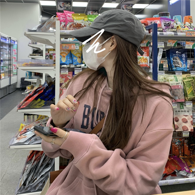 Five-Paned Crab Fleece-Lined Hooded Sweatshirt for Women, Autumn and Winter, Loose Korean Style, New Model, Women's Student Top, Southeast Asia Foreign Trade Five-Paned Crab Fleece-Lined Hooded Sweatshirt for Women, Autumn and Winter, Loose Korean Style, New Model, Women's Student Top, Southeast Asia Foreign Trade