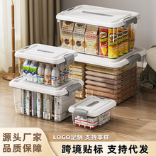 家用卧室手提PP储物箱玩具零食杂物大容量整理箱带盖透明收纳箱