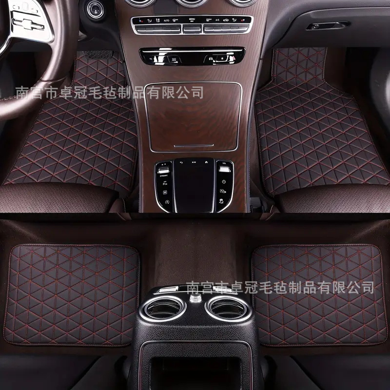 Car Floor Mats, Universal Pvc Leather Carpets, 5-Piece 4-Piece Set, Export Cross-Border Temu Amazon Shein