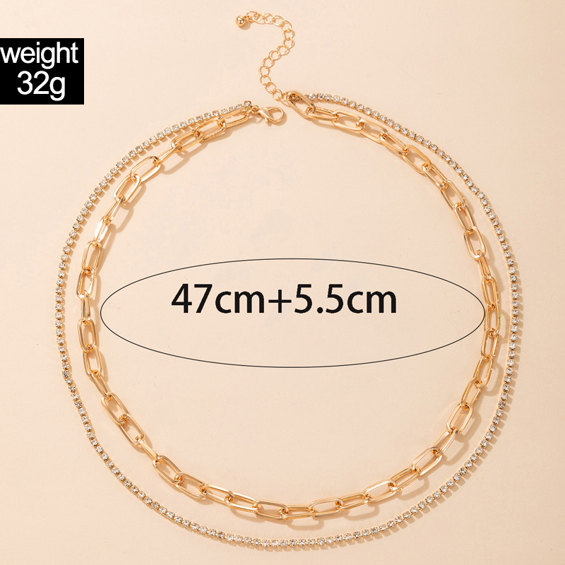 Fashion Jewelry Chain Double Geometric Simple Multi-layer Necklace display picture 1