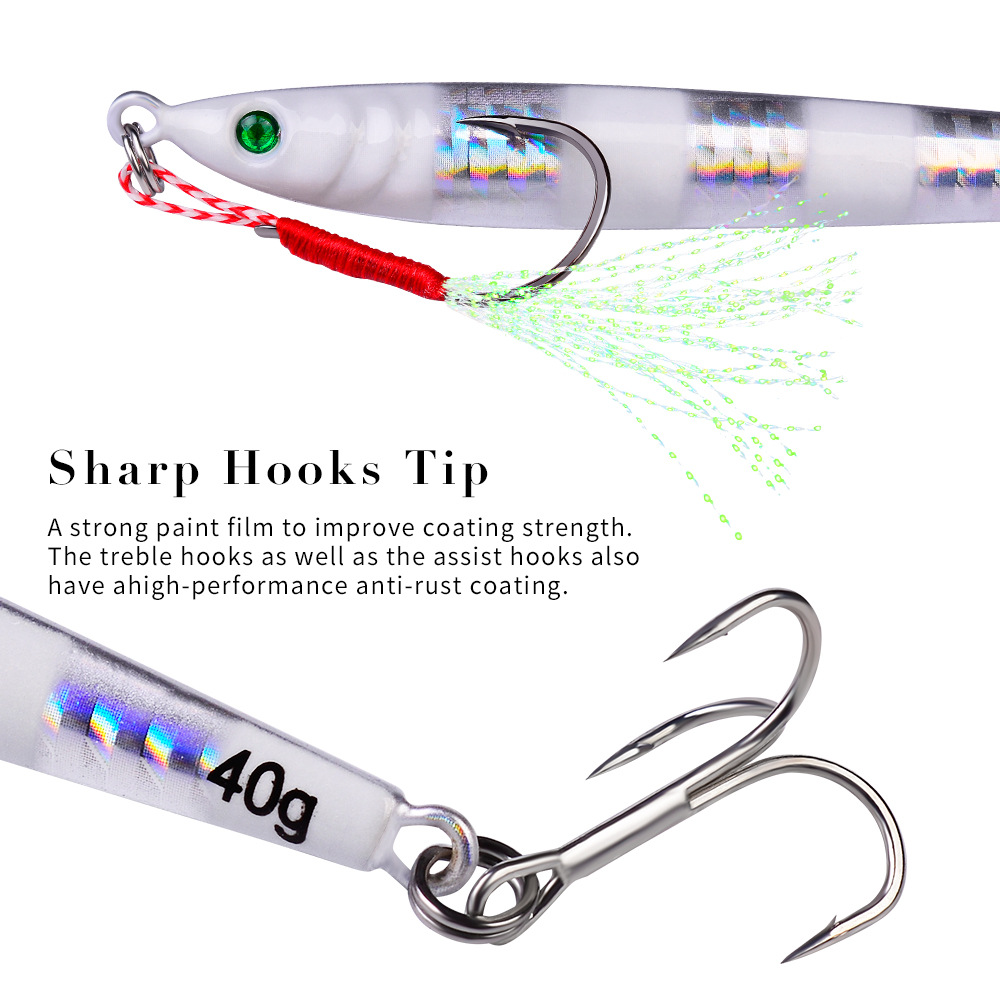 Iron plate Luya luminous bait 5 colors hooked iron plate fake bait iron plate lead fish imitation bait AliExpress fishing gear wholesale 2