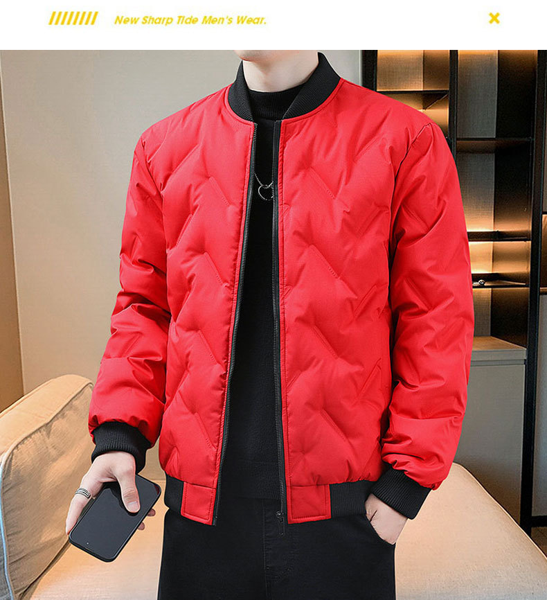 Abrigo de algodón acolchado de invierno de los hombres Nuevo abrigo de los hombres abajo abrigo de algodón acolchado de algodón de moda coreana guapo mapache de invierno Chaqueta de algodón acolchado de los hombres