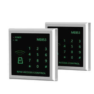 Button wireless access control system suit wiring-free magnetic lock card swipe glass door password lock access control machine all-in-one machine