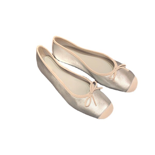 Fashionable cute ballet shoes flat low-cut with bow