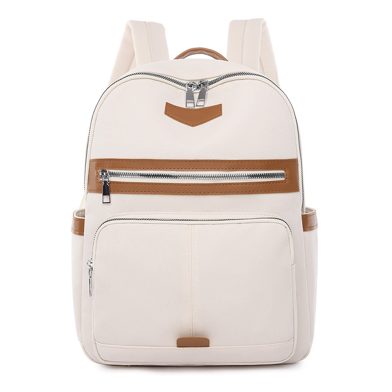 2023 verano nuevo estilo casual damas mochila de tela Oxford moda contraste color gran capacidad mochila de viaje al aire libre al por mayor