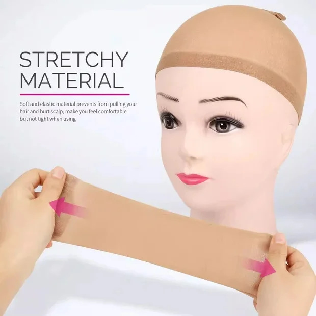 Wig net for securing hair, cosplay hair net, double-ended high-elasticity net for invisible hair styling