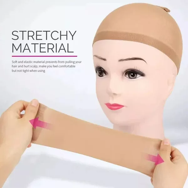 Wig net for securing hair, cosplay hair net, double-ended high-elasticity net for invisible hair styling