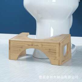 跨境热销加厚竹制马桶凳批发家用厕所脚踏凳防滑加厚防水浴室凳