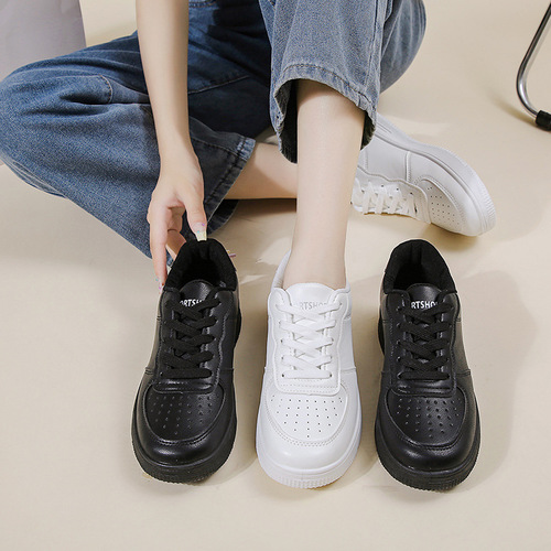 Spring and summer new lace-up casual sneakers, soft leather, all-match students 'shoes, hot sale, small white shoes, women's single-layer shoes