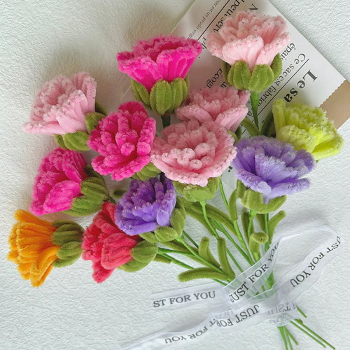 Twistable Tulip Bouquet DIY Craft Kit Carnation Red Rose for Girlfriend Friend's Festival Gift