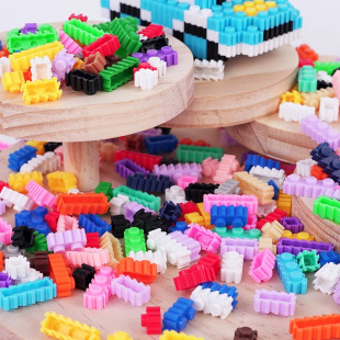 Cross-border 8mm particle series building blocks in bulk compatible with Lego puzzle assembly handmade DIY toys ready for wholesale in seconds