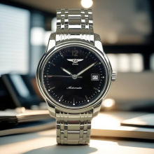 宾利星辰系列索米黑盘男士经典腕表