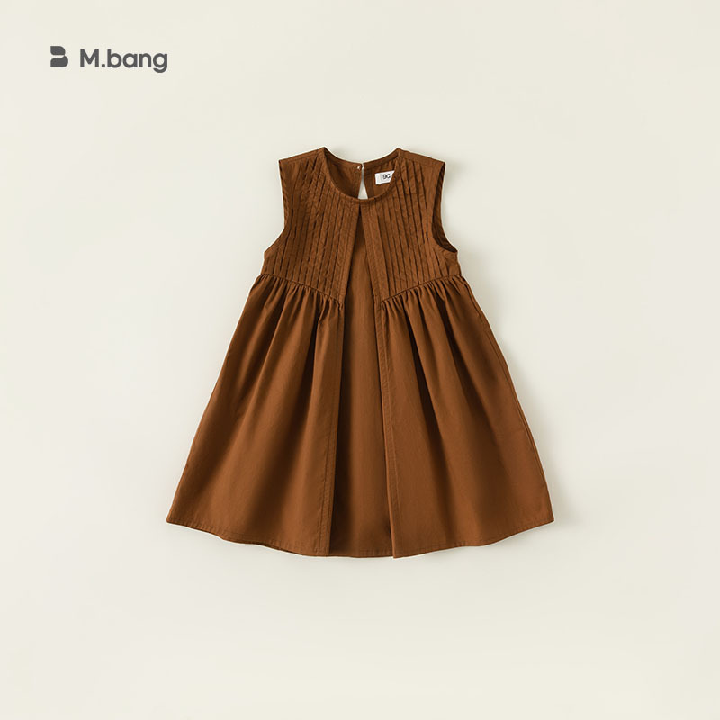S.A.R. Ropa de niños para niñas simple color sólido vestido de niña sin mangas de verano nuevo vestido de niños de verano
