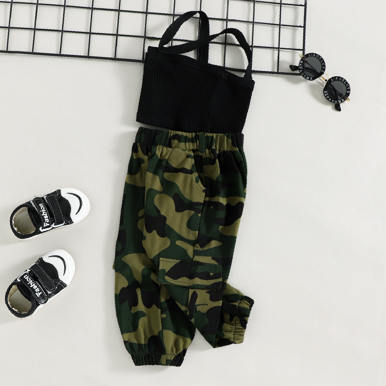 Girl'S Gender Fashion Style Fashion Camouflage Cotton Girls Clothing Sets