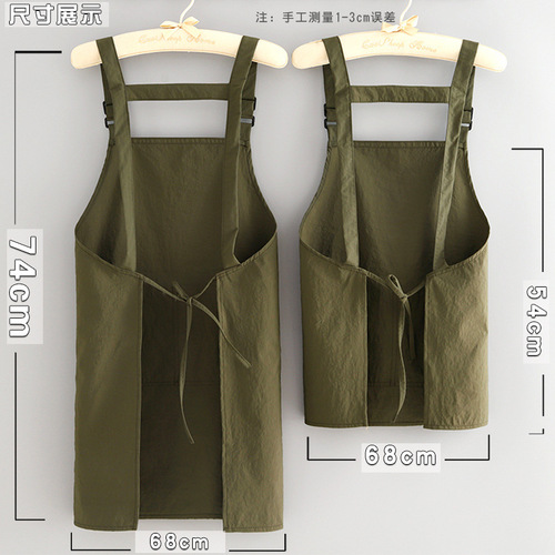 New fashionable anti-splash apron kitchen household simple waist for women wear-resistant work baking overalls for men
