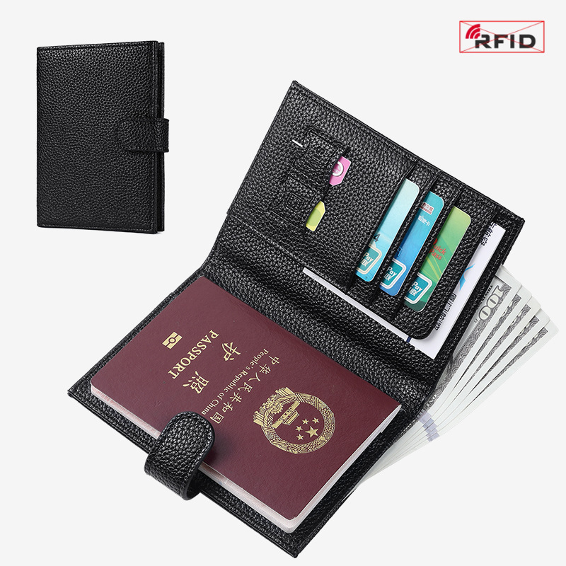 新品RFIDパスポートバッグ本革質感多機能財布チケットクリップパスポート書類財布収納バッグ男女|undefined